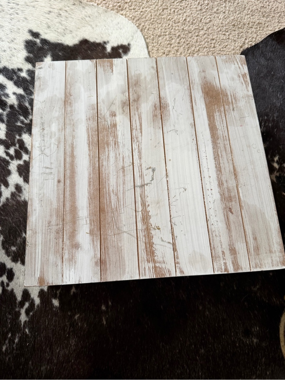 Rustic White and Brown Wood Backdrop Panel for Home Party Decor